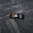 Black Handcrafted Stainless Steel Valknut Ring