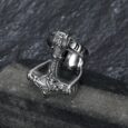 Handcrafted Stainless Steel Open Thor’s Hammer Ring