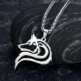 Handcrafted Stainless Steel Odin’s Wolf Head Pendant