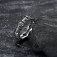 Handcrafted Stainless Steel Vanquished Foes Skull Ring