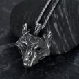 Wolf Head Viking Pendant – Metal Chain