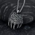 Handcrafted Stainless Steel Bear Paw Necklace