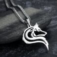 Handcrafted Stainless Steel Odin’s Wolf Head Pendant