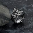 Handcrafted Stainless Steel Thor’s Hammer and Celtic Knotwork Ring
