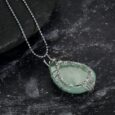 [LIMITED EDITION] Yggdrasil / Tree of Life Necklace on Teardrop Semi-Precious Stone