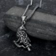 Handcrafted Stainless Steel Raven Necklace