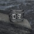 Handcrafted Stainless Steel Viking Rune Ring