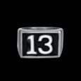 BLACK LUCKY 13 RING