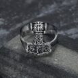 Handcrafted Stainless Steel Thor’s Hammer Ring