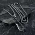 Handcrafted Stainless Steel Viking Axe Necklace