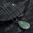 [LIMITED EDITION] Yggdrasil / Tree of Life Necklace on Teardrop Semi-Precious Stone