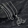 Handcrafted Stainless Steel Odin’s Horn Pendant