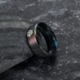 Black Handcrafted Stainless Steel Valknut Ring