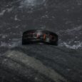 Carbon Fibre Dragon Scale Viking Wedding Rings