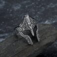 Handcrafted Stainless Steel Warrior Helmet Ring