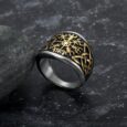 Copy of Handcrafted Stainless Steel Vegvisir and Celtic Knot Ring