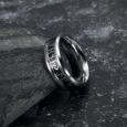 Handcrafted Stainless Steel Viking Elder Futhark Rune Ring