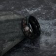 Carbon Fibre Dragon Scale Viking Wedding Rings