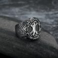 Handcrafted Stainless Steel Yggdrasil / Tree of Life Signet Ring