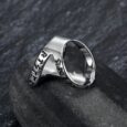 Handcrafted Stainless Steel Open Thor’s Hammer Ring