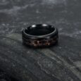 Carbon Fibre Dragon Scale Viking Wedding Rings