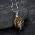 [LIMITED EDITION] Yggdrasil / Tree of Life Necklace on Teardrop Semi-Precious Stone