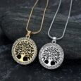 Tree of Life / Yggdrasil Ladies Pendant With Cubic Zirconia
