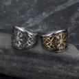 Copy of Handcrafted Stainless Steel Vegvisir and Celtic Knot Ring