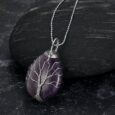 [LIMITED EDITION] Yggdrasil / Tree of Life Necklace on Teardrop Semi-Precious Stone