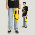 Ikai™ Smiley Print Straight Jeans