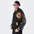 Ikai™ Leather Sleeve Varsity Jacket