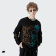 Ikai™ Graffiti Print Knitted Pullover