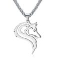 Handcrafted Stainless Steel Odin’s Wolf Head Pendant