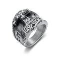 Handcrafted Stainless Steel Thor’s Hammer and Rune Ring