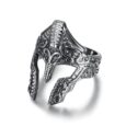 Handcrafted Stainless Steel Warrior Helmet Ring