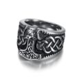 Handcrafted Stainless Steel Thor’s Hammer and Celtic Knotwork Ring