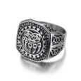 Handcrafted Stainless Steel Veles Signet Ring