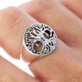 925 Sterling Silver Open Cut Tree of Life / Yggdrasil Ring
