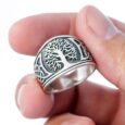 925 Sterling Silver Yggdrasil / Tree of Life Ring