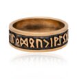 Bronze Elder Futhark Rune Ring