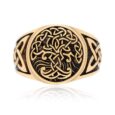 Bronze Tree of Life / Yggdrasil Ring With Knotwork
