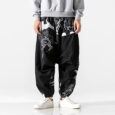 Ikai™ Crane Print Wide Leg Trousers