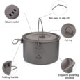 1300ml Titanium Hanging Pot