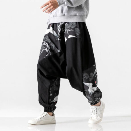 Harajuku-Japanese-Style-Loose-Fashion-Harem-Men-Pants-Crane-Men-Samurai-Costume-Hip-Hop-Vintage-Haori