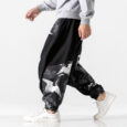 Ikai™ Crane Print Wide Leg Trousers