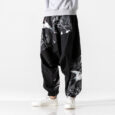 Ikai™ Crane Print Wide Leg Trousers