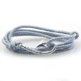 Light Grey Patterned Hook Bracelet (Silver)
