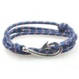 West Tide Light Grey Patterned Hook Bracelet (Silver)