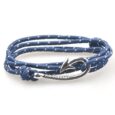 West Tide Light Grey Patterned Hook Bracelet (Silver)
