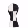 Golf Black And White Checker Woods Clubhead Covers Full Set (One Driver, One Fairway Wood, One Hybrid)
